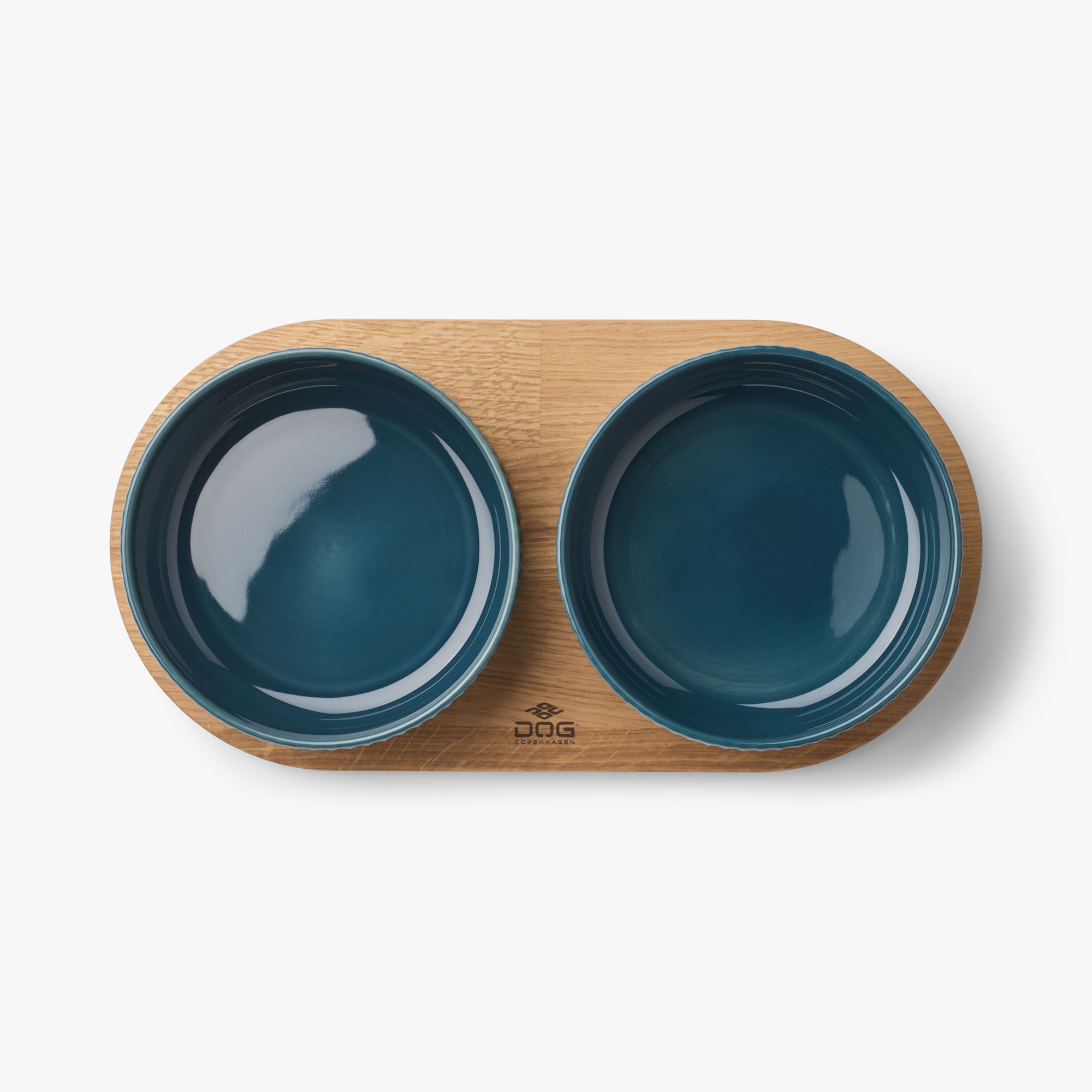 Dog Copenhagen Kronborg Food Bar - Petrol Blue/Oak - Stable