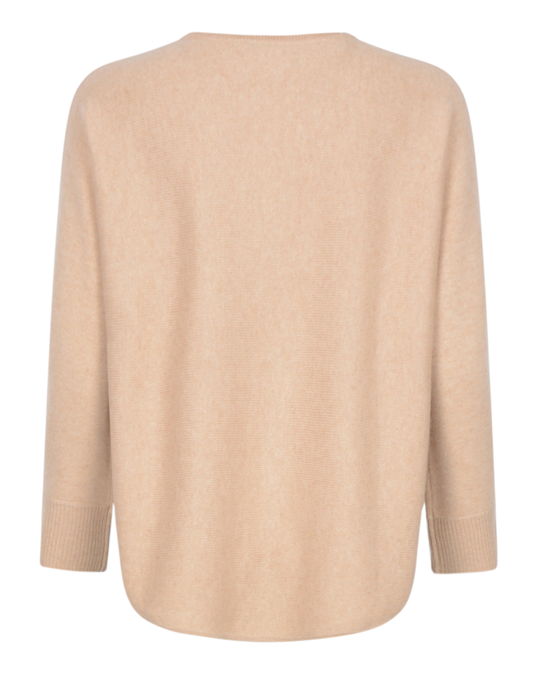 Kashmirjumper curved long ljusbeige - 2
