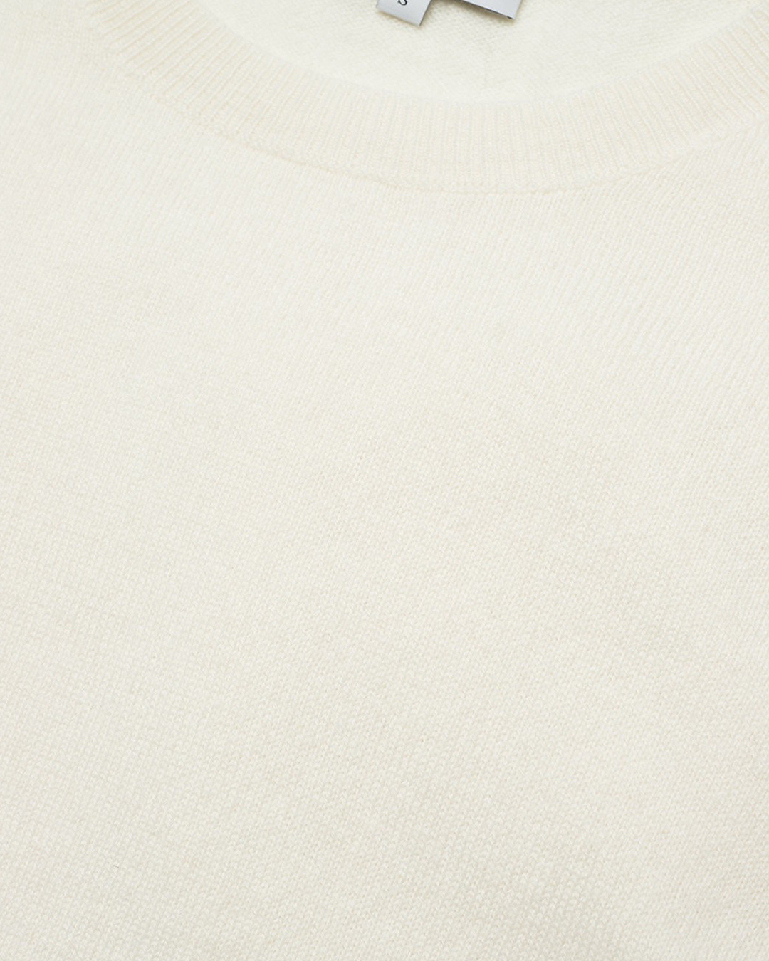 Kashmirjumper oversize kort ärm offwhite - 4