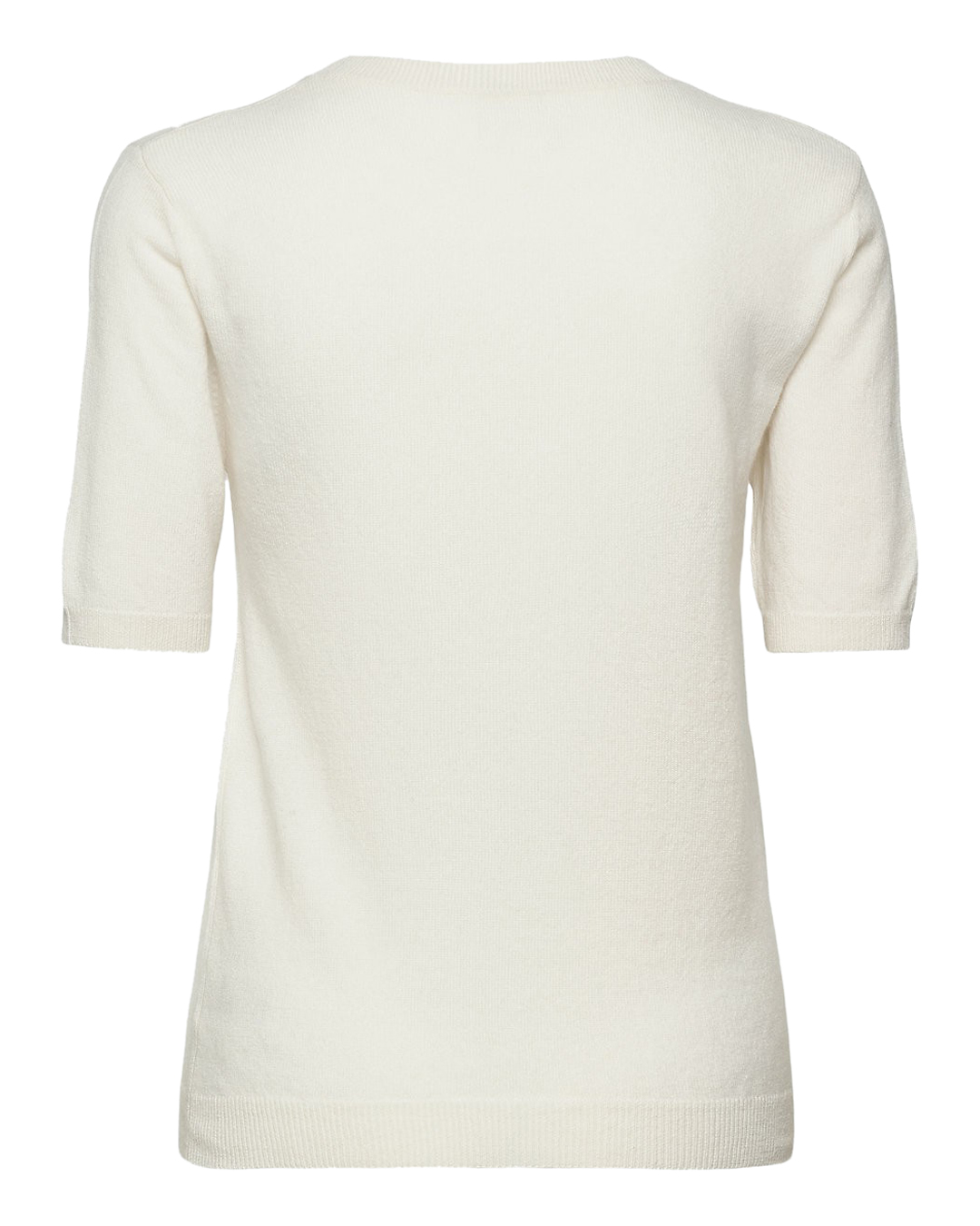 Kashmirjumper oversize kort ärm offwhite - 3