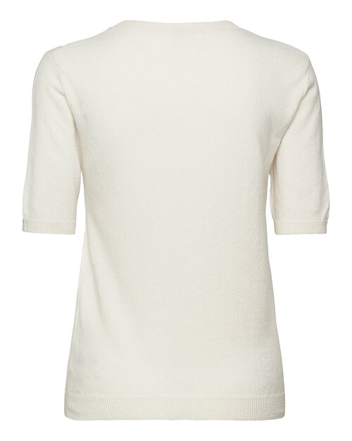 Kashmirjumper oversize kort ärm offwhite - 3