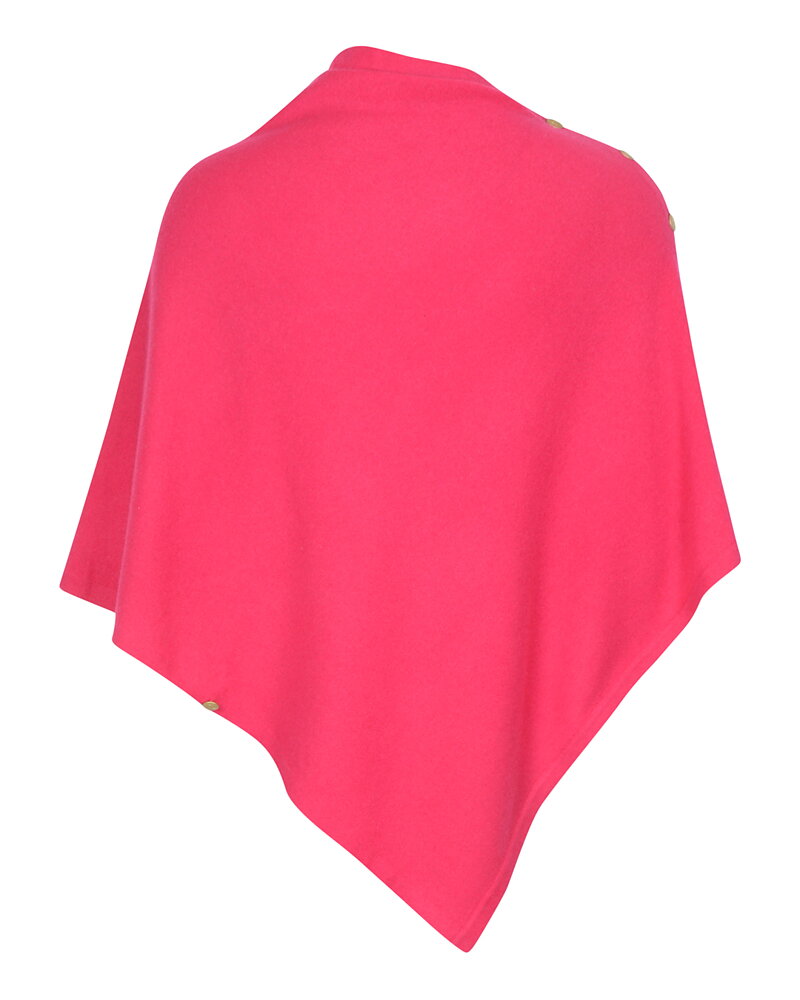 Kashmirponcho guldknappar fuchsia-rosa