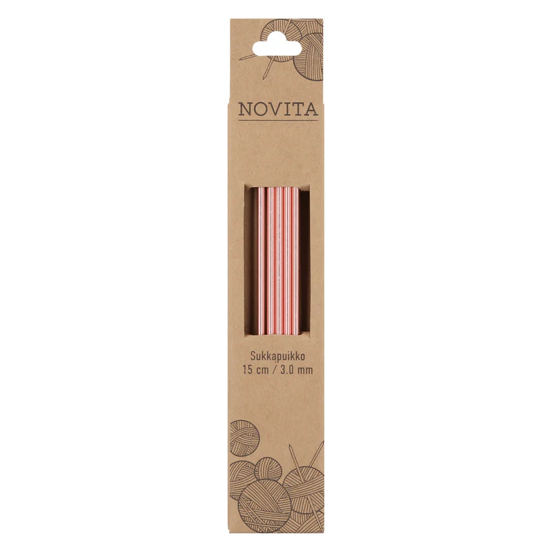 Novita Metall Strumpstickor 15 cm