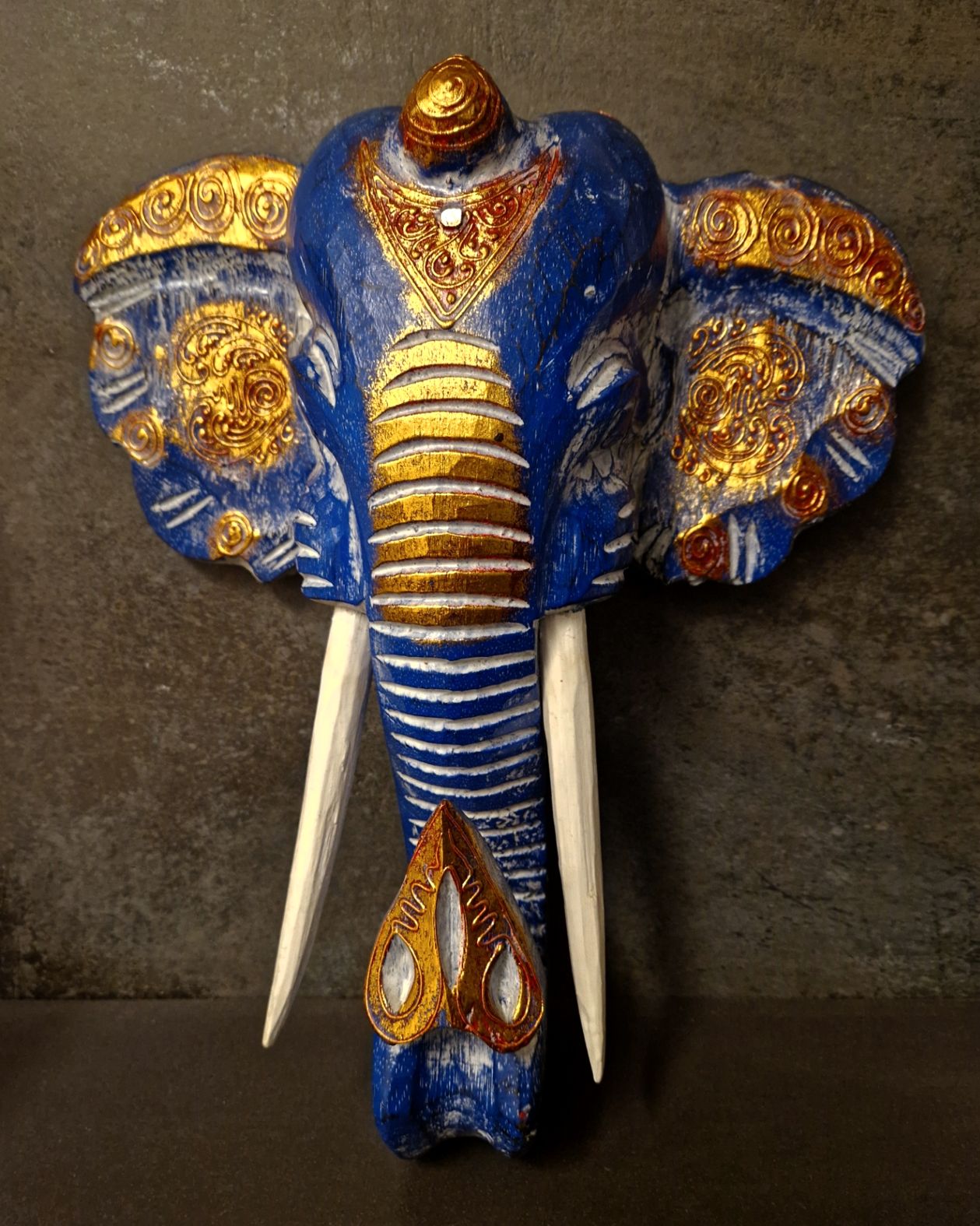 Elefant Vägg dekoration, Blå