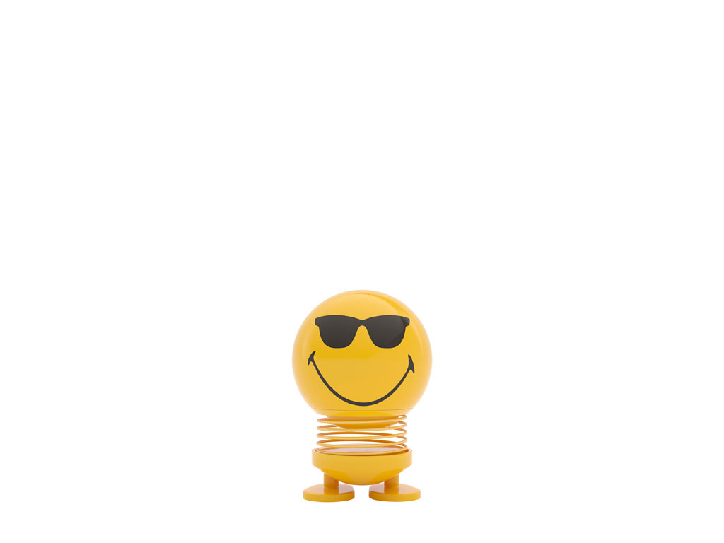 Hoptimist Smiley Cool Hoptimist 4,5 x 5,6 x 6,6 cm S Yellow/gul