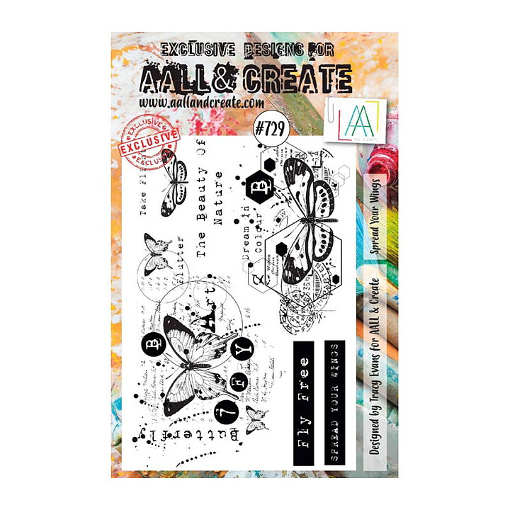 Aall and Create Clear Stamps - Spread Your Wings #729 A5