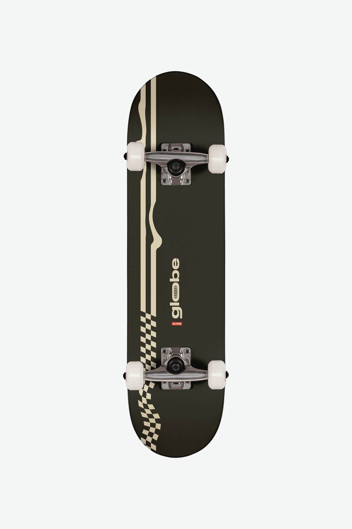 Globe Kids Racer Mini 7.0" Black/Off White Komplett Skateboard