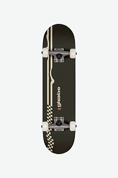 Globe Kids Racer Mini 7.0" Black/Off White Komplett Skateboard