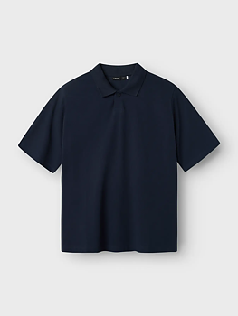 NLMHANNES SS L PIQUE POLO Dark Sapphire