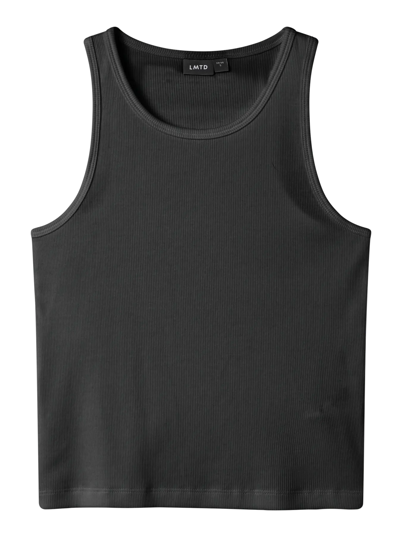 NLFHINAJA CROP SOLID TANK TOP Pirate Black