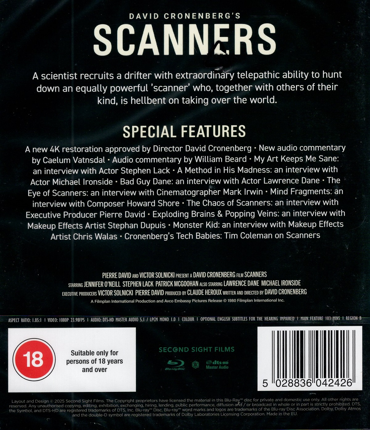Scanners (ej svensk text) (Blu-ray) - 2
