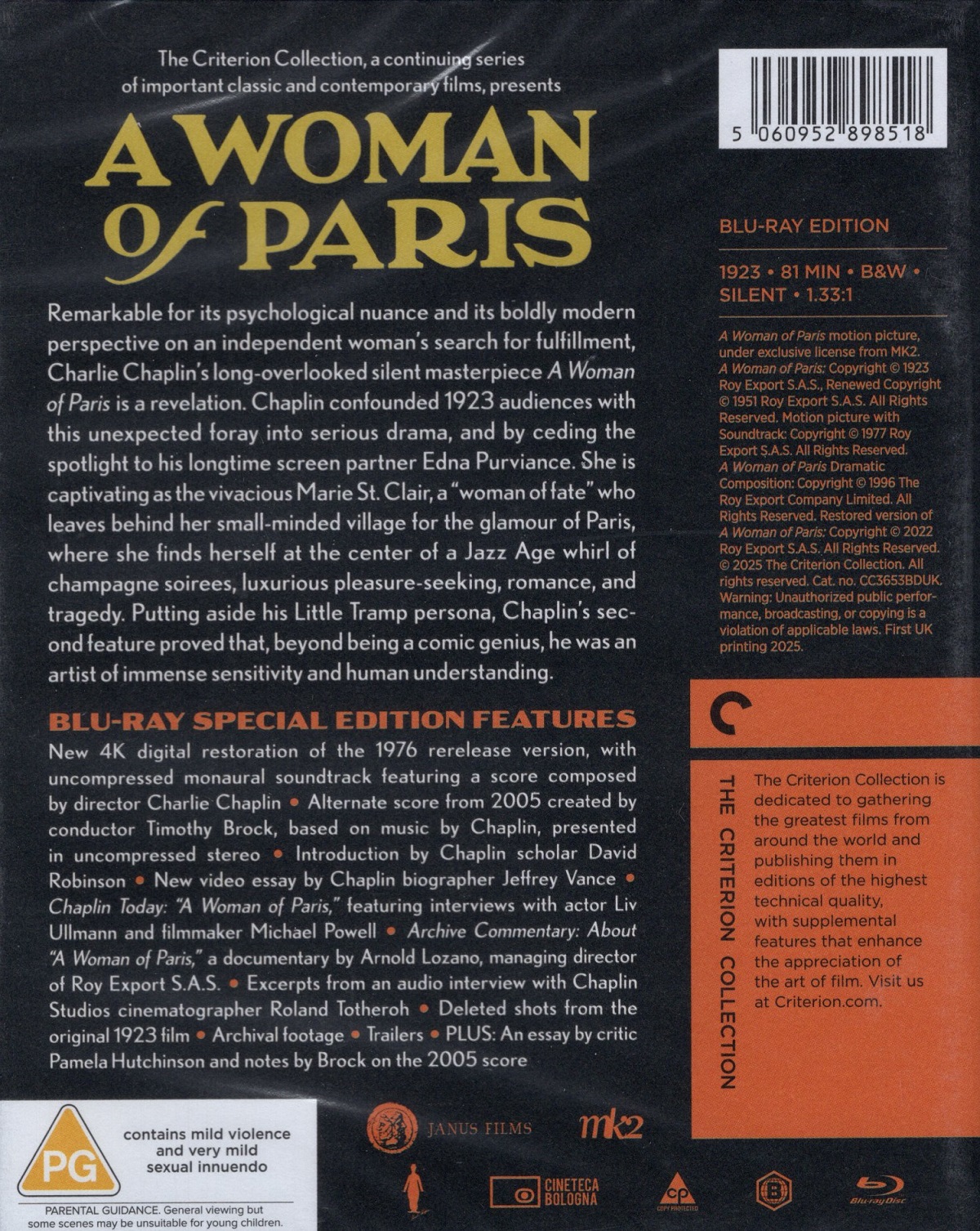 A Woman of Paris (Criterion Collection) (ej svensk text) (Blu-ray) - 2