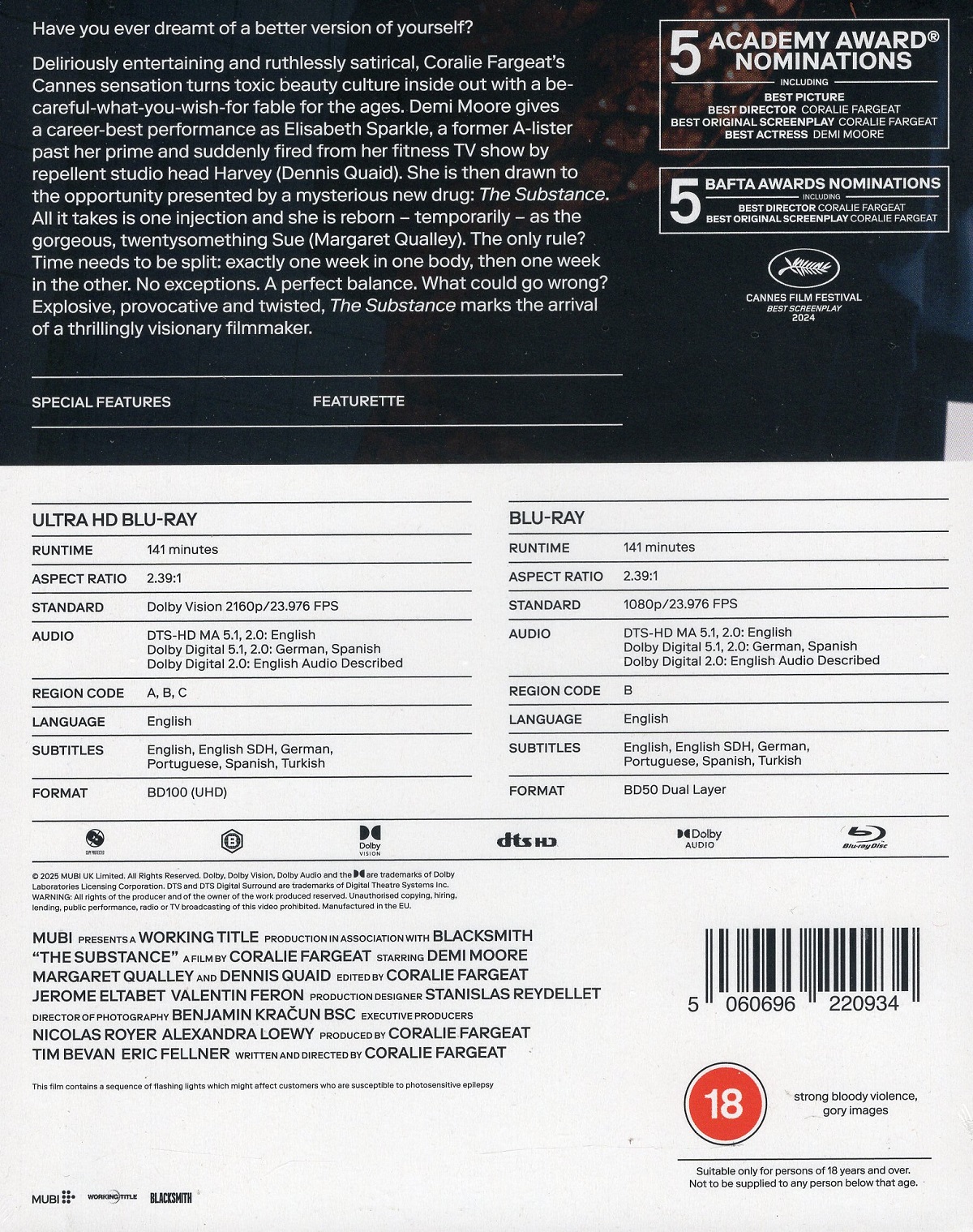 The Substance (ej svensk text) (4K Ultra HD + Blu-ray) - 2