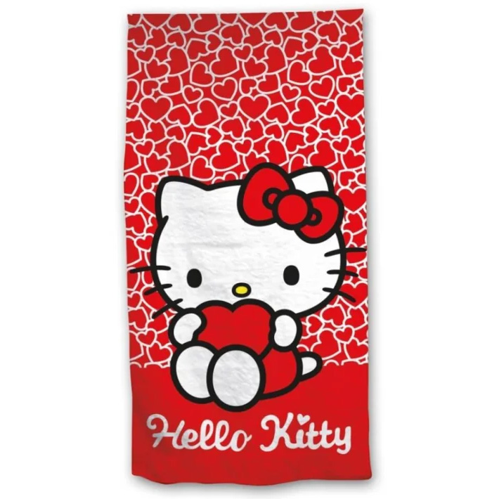 Hello Kitty Badhandduk Hearts - 70 x 140 cm