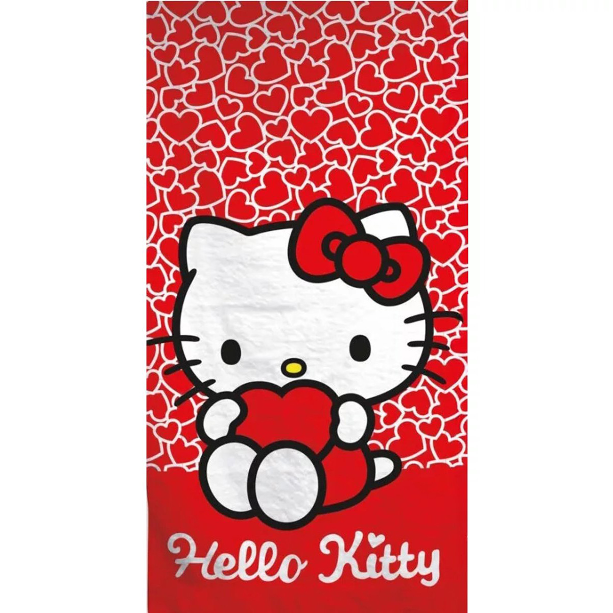 Hello Kitty Badhandduk Hearts - 70 x 140 cm - 2