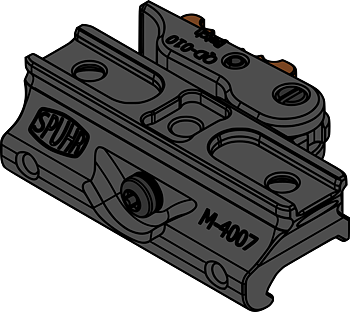 QDM-4007 Aimpoint CompM4 Mount, Absolute, H39mm/1.535" QD right view