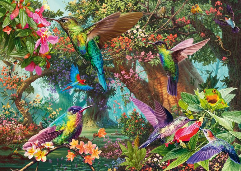 Hummingbirds in the Burst of Colours, 1000 Bitar Schmidt