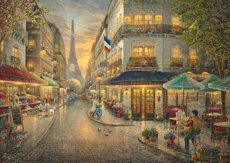 Paris Café, 1000 Bitar Wooden Schmidt