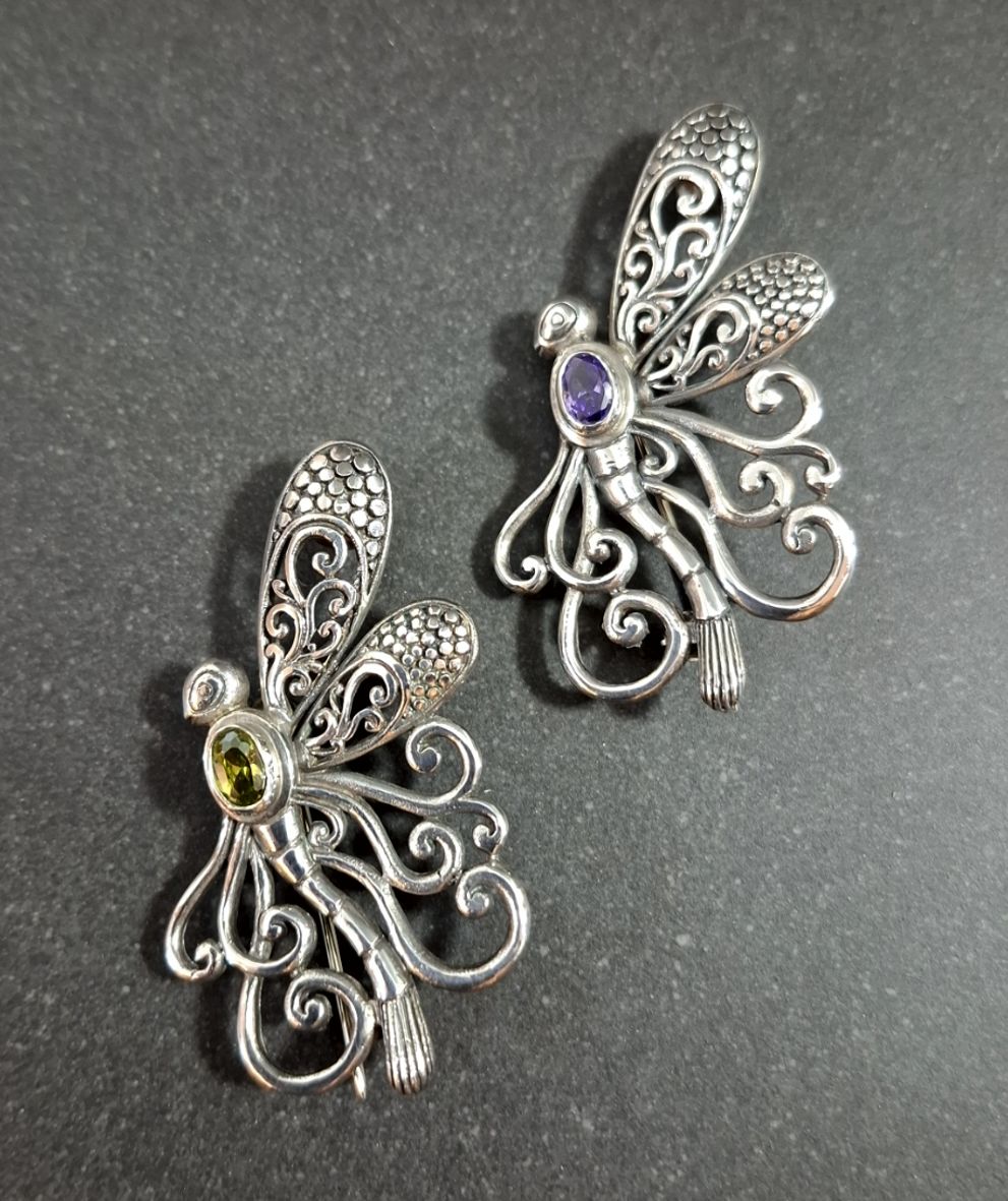 Fjäril Brosch /Hänge  i Sterling silver