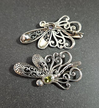 Fjäril Brosch /Hänge  i Sterling silver