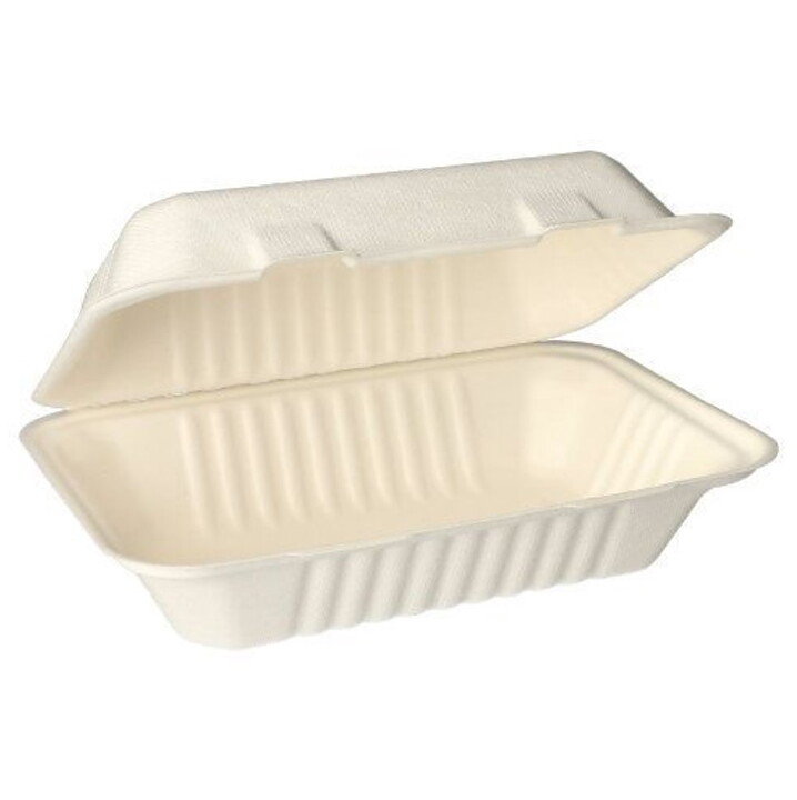 Hämtbox / måltidslåda  av sockerrör, odelad