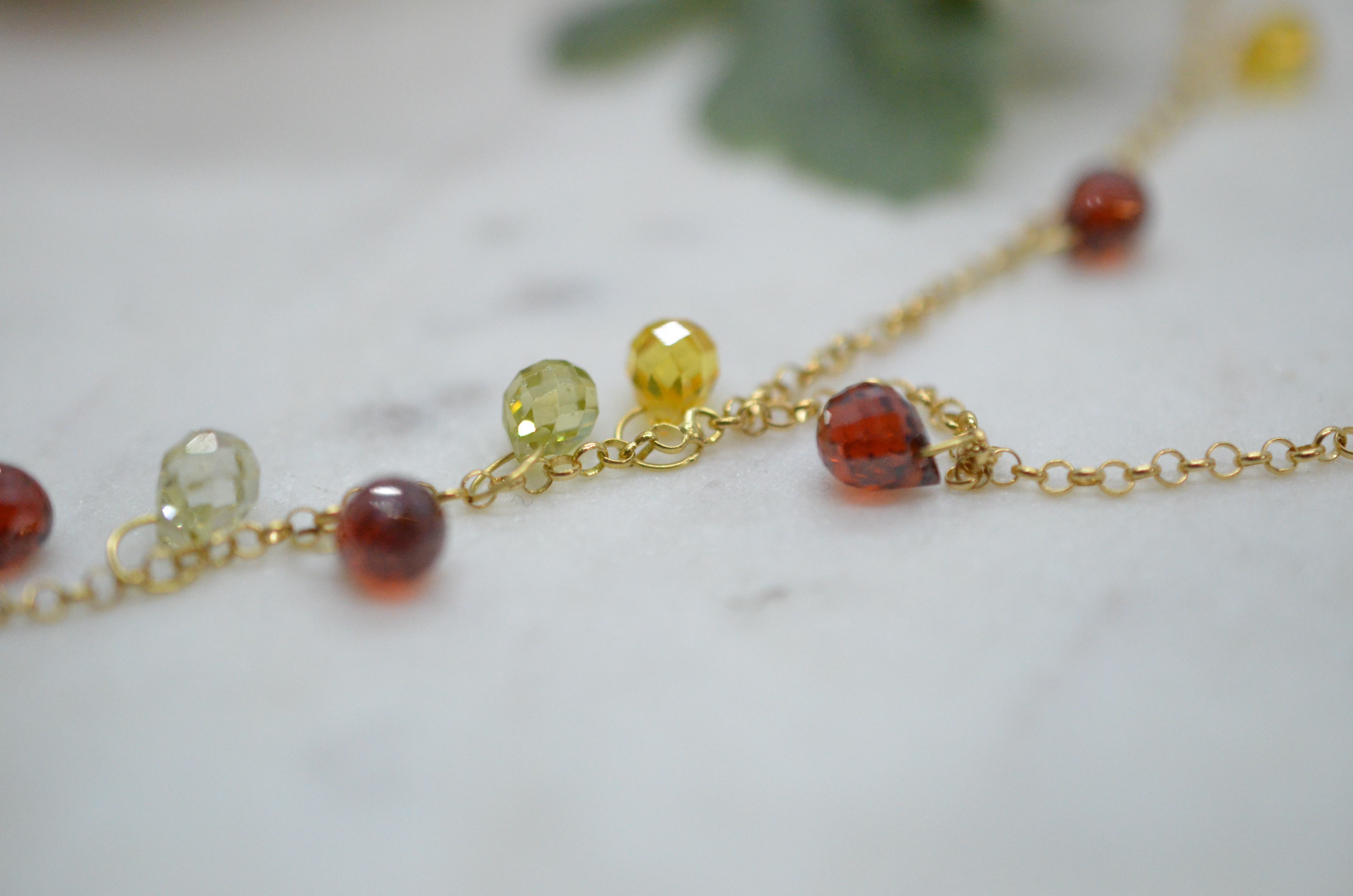 Second Hand 18k necklace with gemstones - 2
