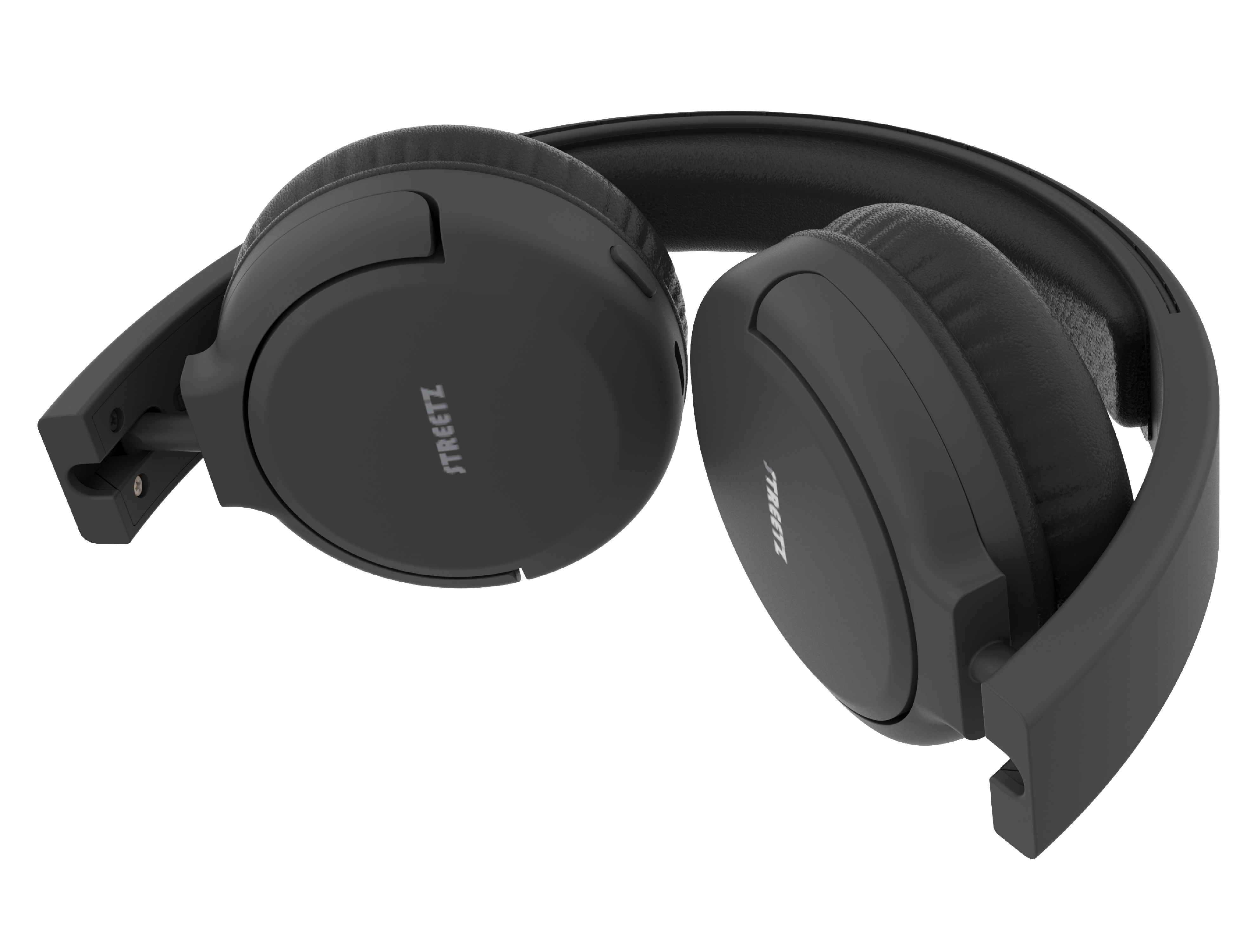 STREETZ BT210 Bluetooth-hörlurar, mikrofon, hopfällbara, svarta - 2