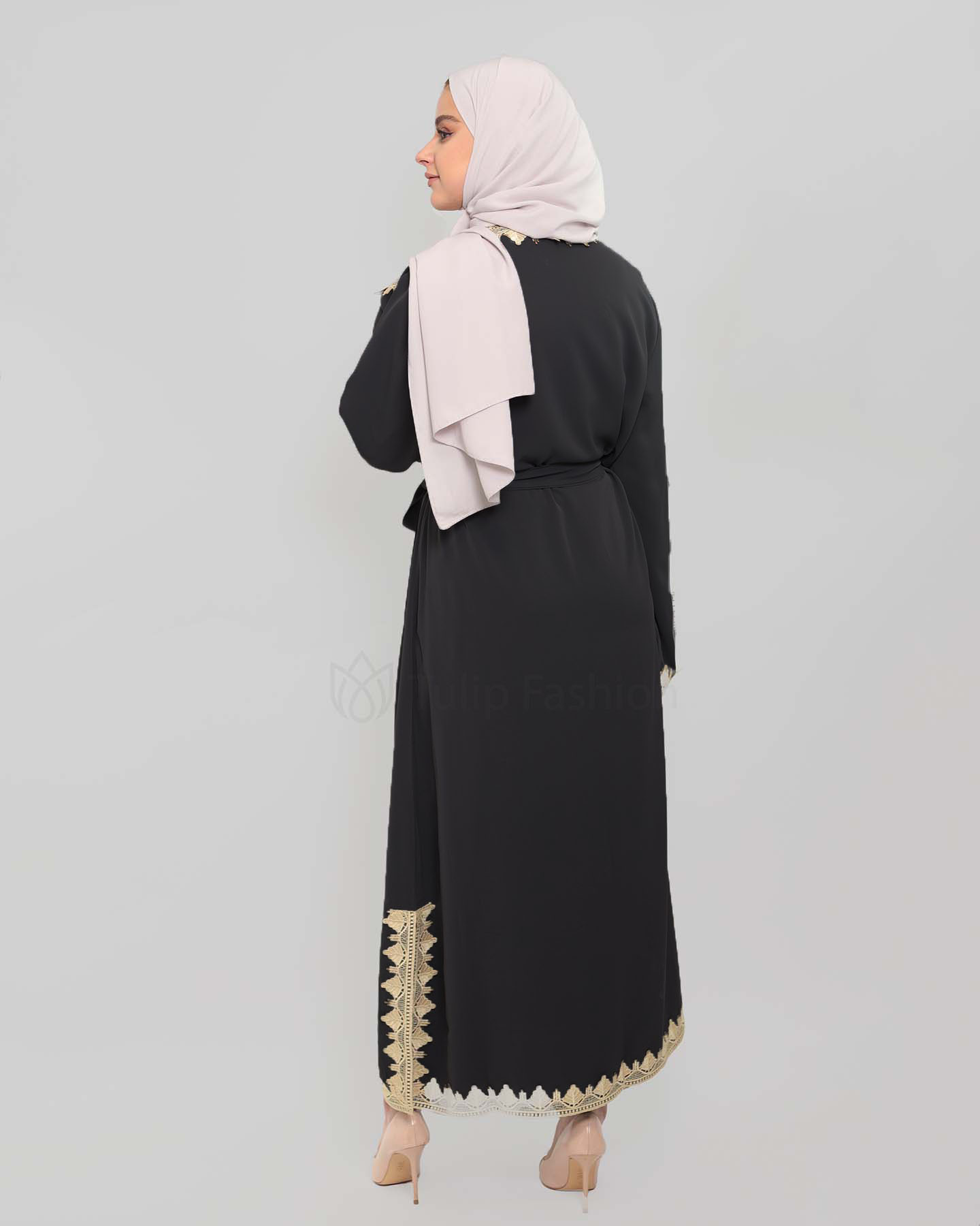 Ramadan open abaya - Kaftan - Black - 4