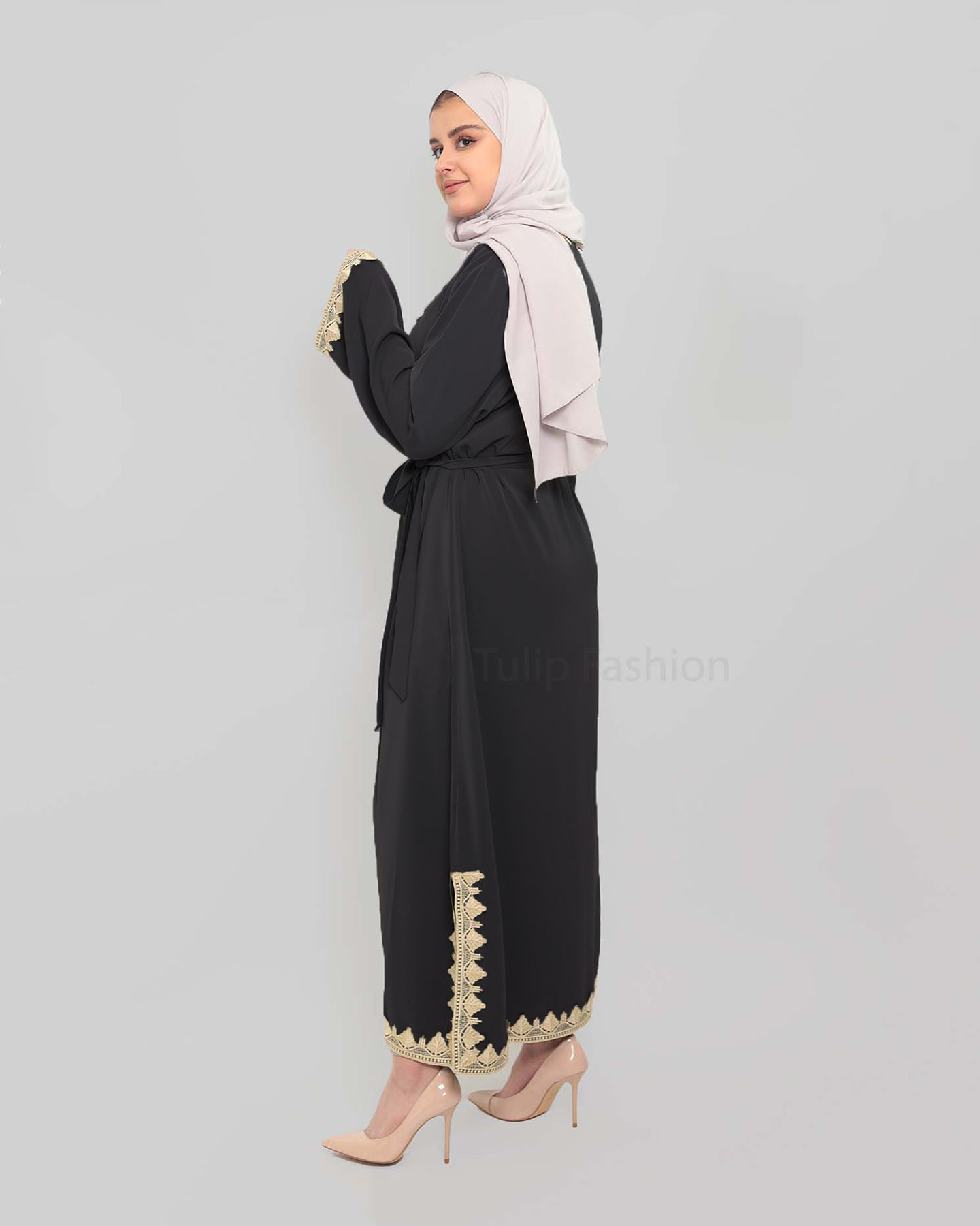 Ramadan open abaya - Kaftan - Black - 3