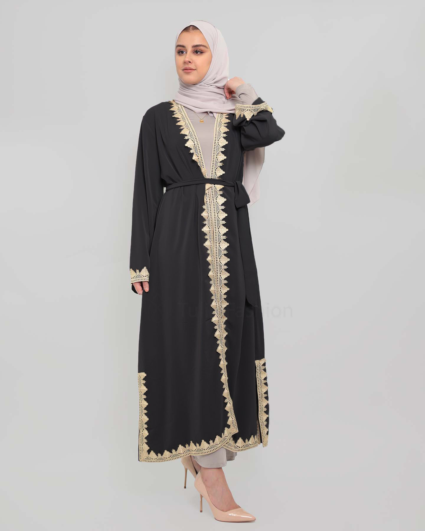 Ramadan open abaya - Kaftan - Black