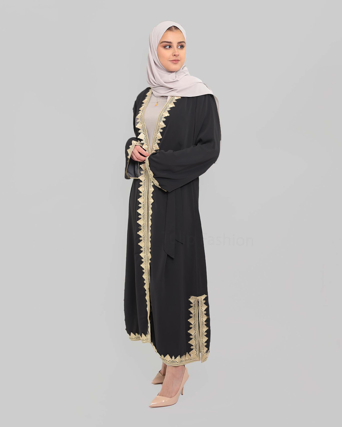 Ramadan open abaya - Kaftan - Black - 2