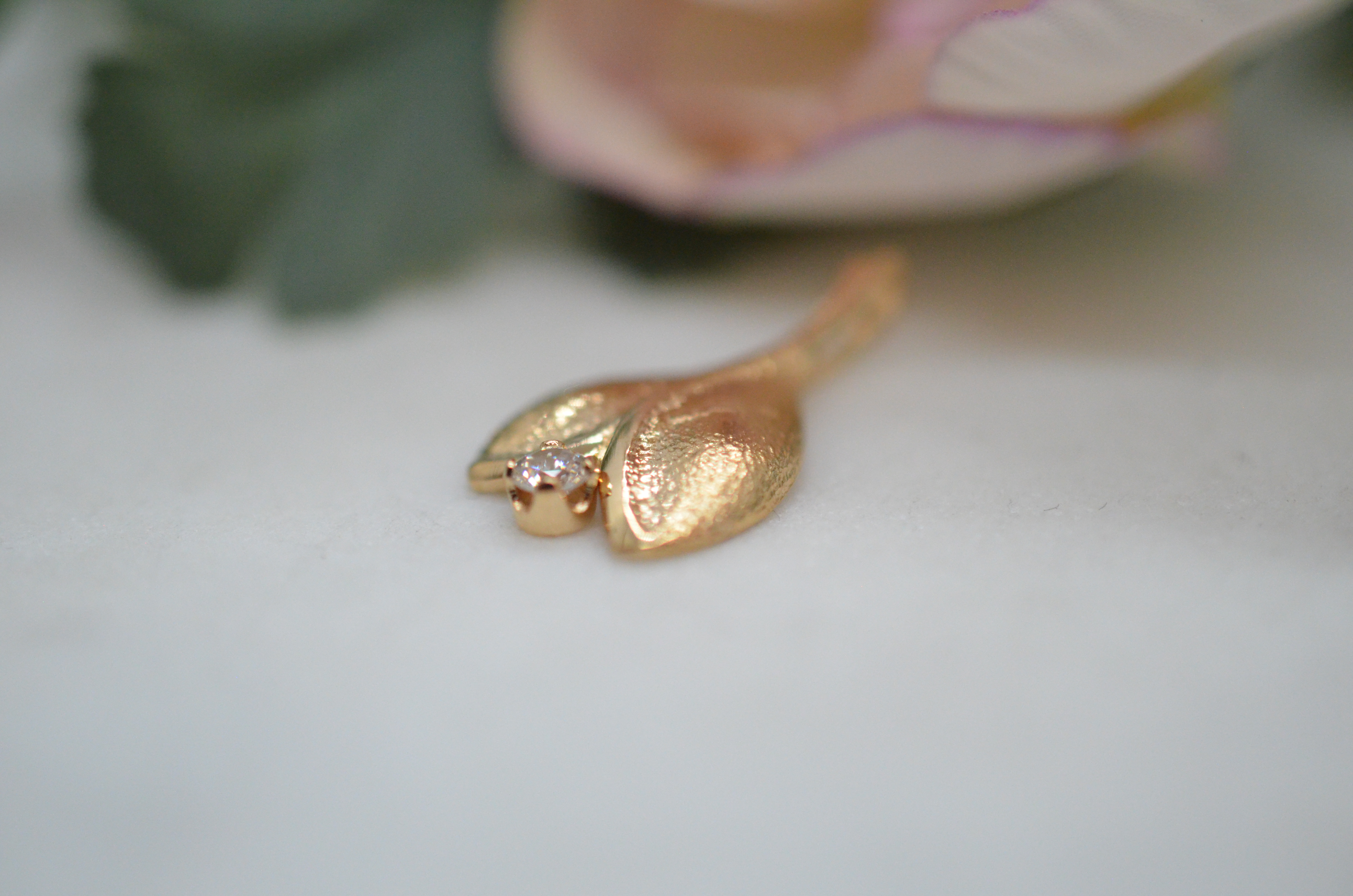 Vintage 18k Sten & Laine 18k hänge med cz - 2