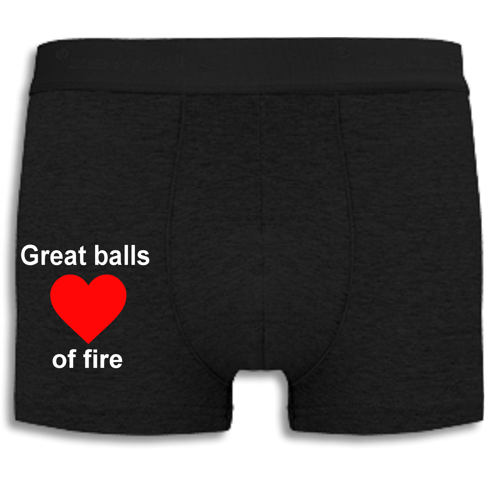 Boxershorts med rött hjärta, Great balls of fire