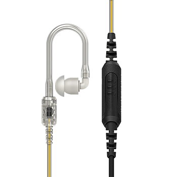 Motorola 1- Wire IMPRES™ Surveillance Kit, In Line Mic/PTT, Xtra Loud Translucent Tube Speaker System, TIA Compliance