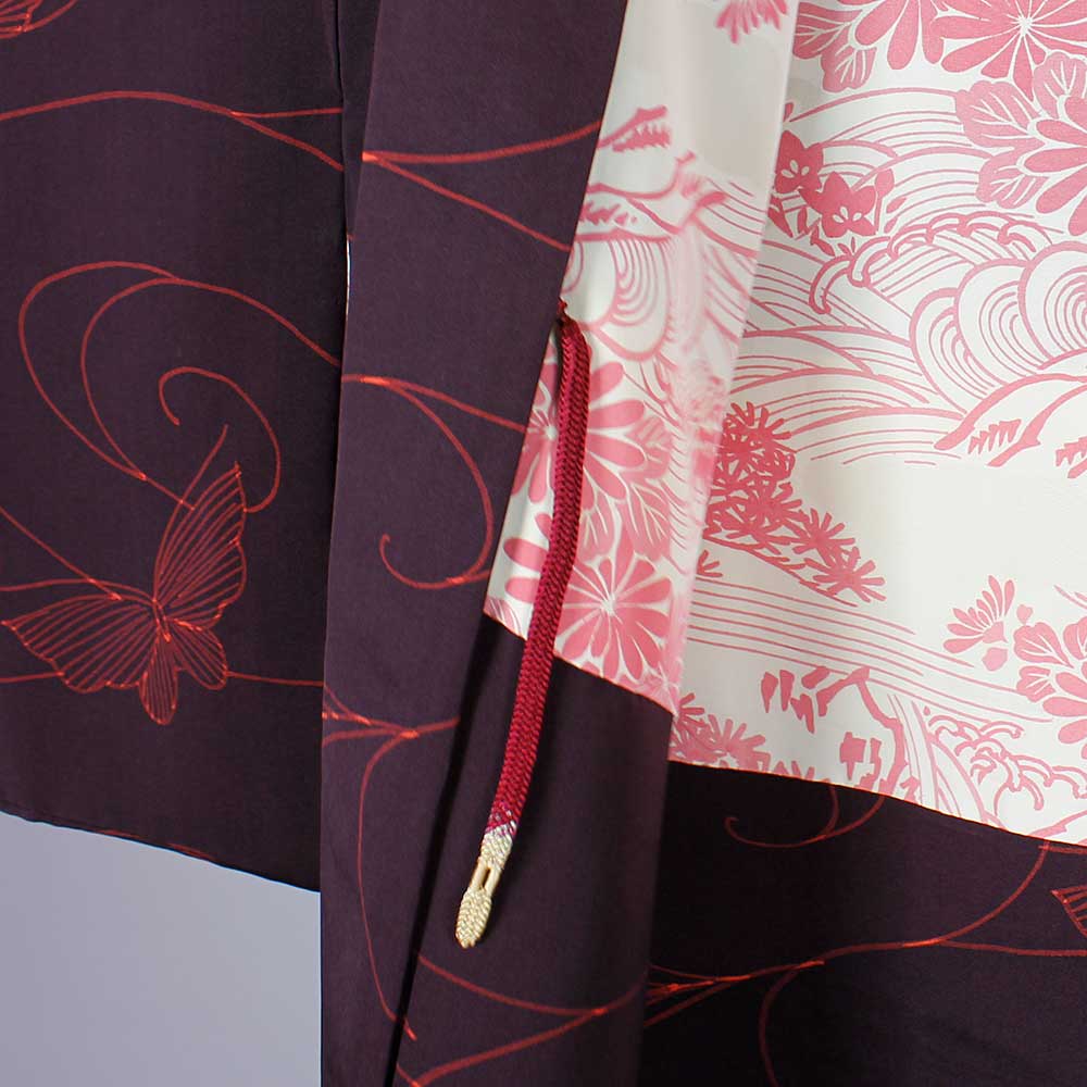 Kastanjebrun Vintage Haori - Kimono  - 5