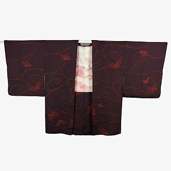 Kastanjebrun Vintage Haori - Kimono 