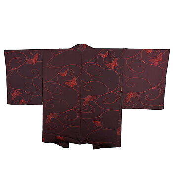 Kastanjebrun Vintage Haori - Kimono 