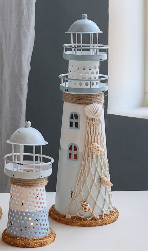 Lantern - Lantern - Lighthouse - LED - 28.5x9.5 cm
