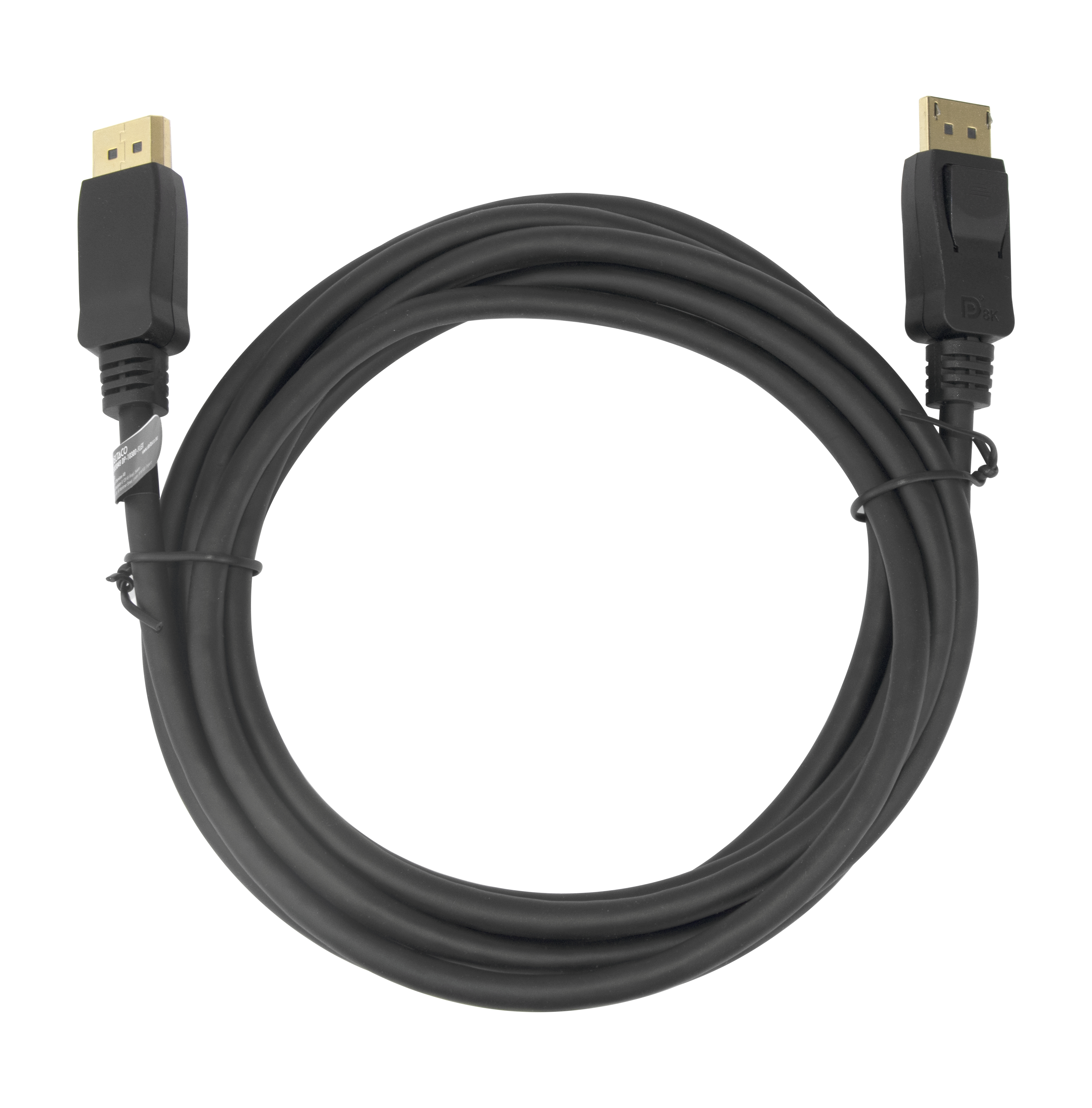 Deltaco DisplayPort, 8K, DP1.4 Flex-kabel, 3 m, svart - 3