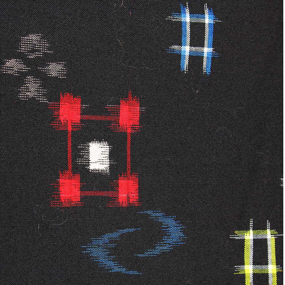 Vintage Haori Svart Ikat- Kimono  - 5