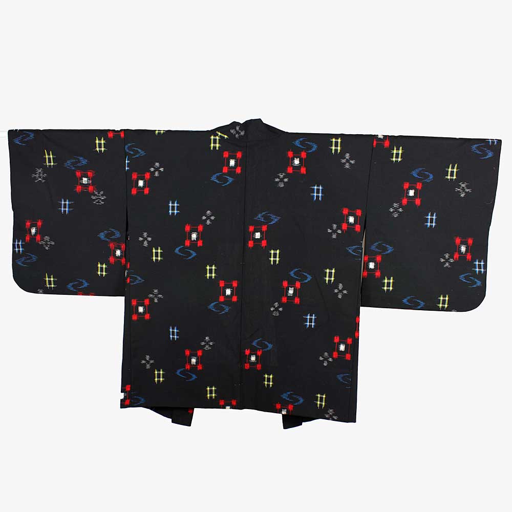 Vintage Haori Svart Ikat- Kimono  - 2