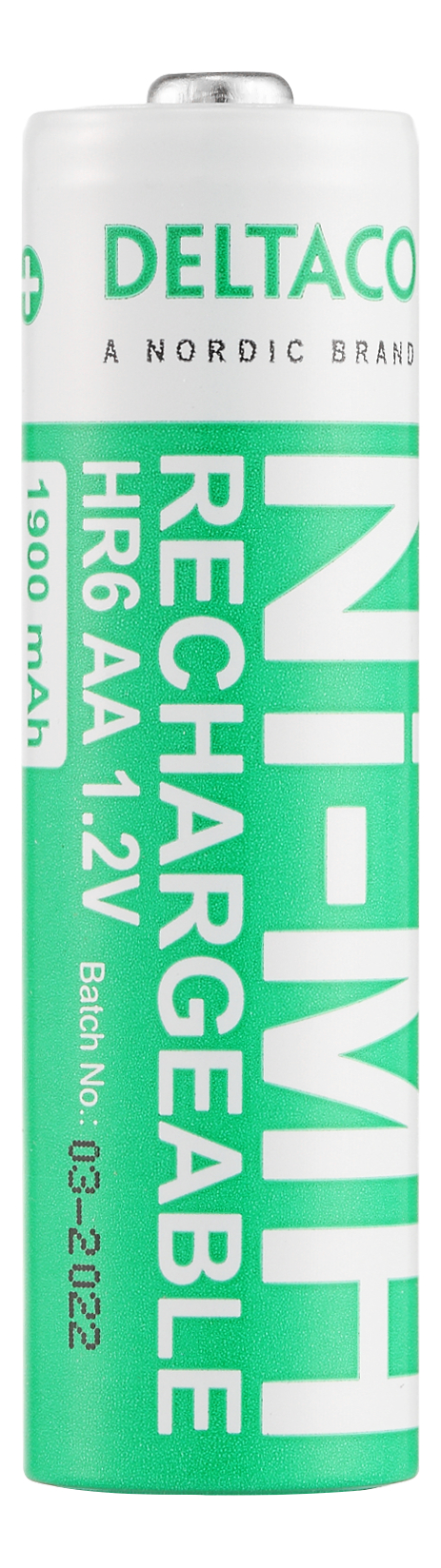 Deltaco uppladdningsbara batterier, AA, 4-pack - 3