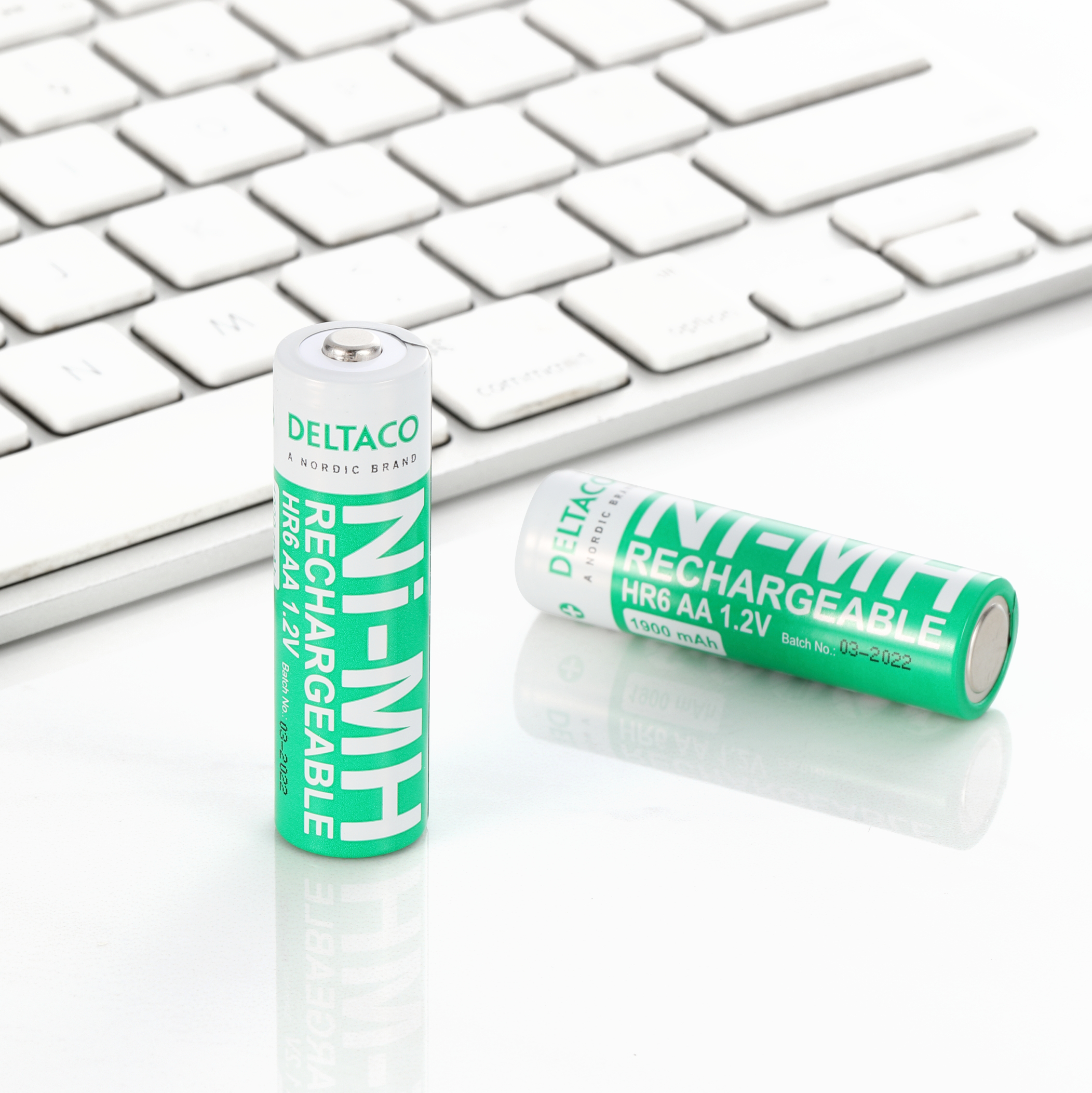 Deltaco uppladdningsbara batterier, AA, 4-pack - 4