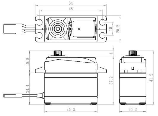 SAVÖX SH-1290MG Plus Servo 5Kg 0,05s Alu Coreless Metal Gear - 2