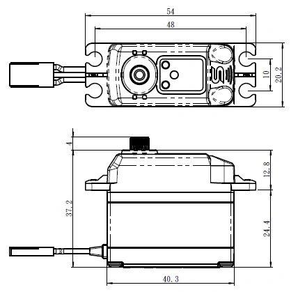 SAVÖX SV-1270TG Plus Servo 45kg 0.10s HV Alu Coreless Titanium Gear - 3