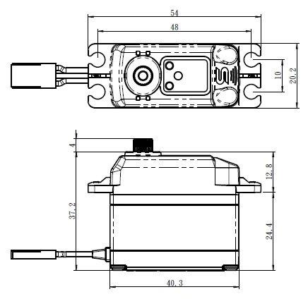 SAVÖX SV-1272SG Plus Servo 35Kg 0,10s HV Alu Coreless Steel Gear - 2