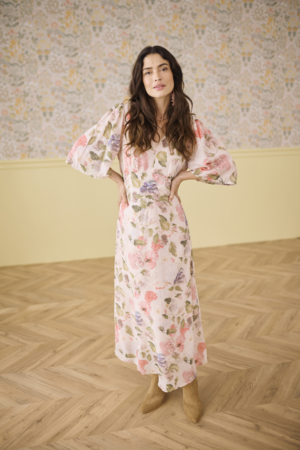 HAILEY LONG DRESS - CREAM - 5