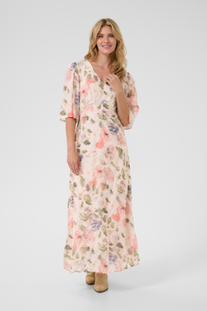HAILEY LONG DRESS - CREAM - 3