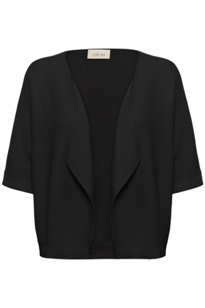 SILLAR KNIT BOLERO - BLACK - CREAM