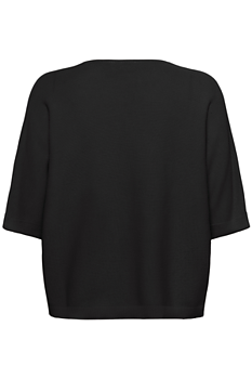 SILLAR KNIT BOLERO - BLACK - CREAM
